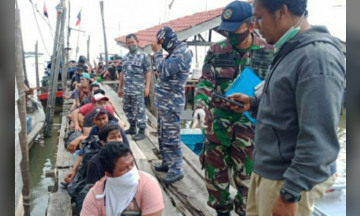 TNI AL Amankan 27 Pekerja Migran Ilegal di Kabupaten Asahan