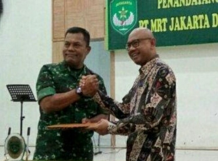 PT MRT Jakarta Sepakati Nota Kesepahaman dengan  Komando Daerah Militer Jaya/Jayakarta terkait Perbantuan Pengamanan Objek  Tertentu MRT Jakarta