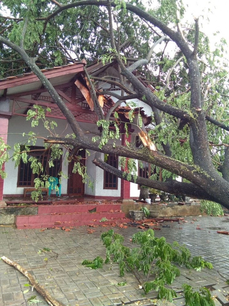 Angin Puting Beliung Menerjang Desa Daru di Kecamatan Jambe, Tangerang